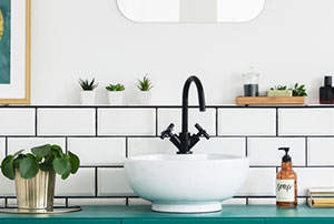 White Bathroom Market Sink
