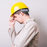 Construction worker with poor mental health