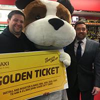 Michael winning the first Baxi Golden Ticket