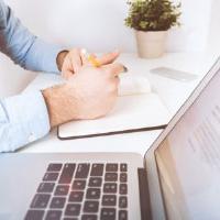 plumbing business - man at desk