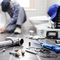 Plumbers working