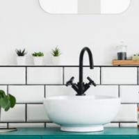 White Bathroom Market Sink