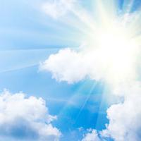 The sunshine in hot weather